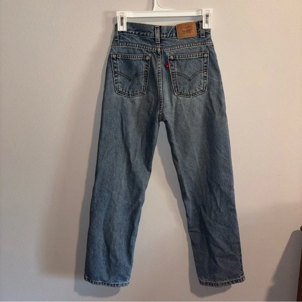 Levi's 550 Size 12 Relaxed Fit Blue Jeans - Picture 5 of 8